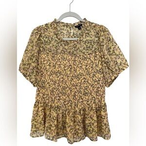 Torrid Yellow Smock Top in Size 0